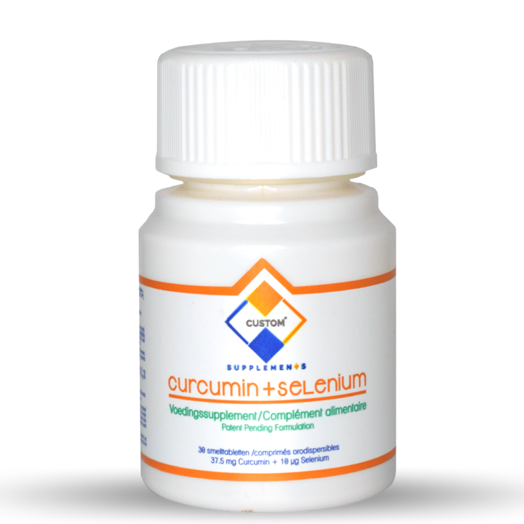 Custom Supplements® 37.5 mg Curcumine+10 mcg Selenium Smelttabletten (30 Tabletten)